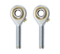 Ludom Pack of 2 M6 x 1.0 Spherical Joint Bearings with Ball Joint POS6 Right Thread Connection Self-Lubricating Spherical Bearing with Lock Nuts