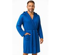 Ludor Men's Microfibre Bathrobe, Compact Space-Saving Bathrobe for Travel, Gym, Swimming Pool, Ultralight Unisex, blue royal, L