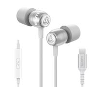 Ludos CLAMOR USB C Headphones for iPhone 17 16 15 Pro Max Plus Air iPad Pro, 5 Years Warranty, USB-C Earbuds for Samsung Galaxy S24 S23 Ultra S22 S21 FE S20 A55 A54 A53, USB Type C Earphones - White