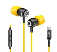 Ludos CLAMOR USB C Headphones for iPhone 17 16 15 Pro Max Plus Air iPad Pro, 5 Years Warranty, USB-C Earbuds for Samsung Galaxy S24 S23 Ultra S22 S21 FE S20 A55 A54 A53, USB Type C Earphones - Yellow