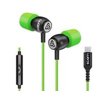 Ludos CLAMOR USB C Headphones for iPhone 17 16 15 Pro Max Plus Air iPad Pro, 5 Years Warranty, USB-C Earbuds for Samsung Galaxy S24 S23 Ultra S22 S21 FE S20 A55 A54 A53, USB Type C Earphones - Green
