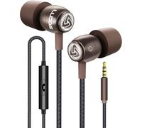 Ludos CLAMOR Wired Earbuds in-Ear Headphones, 5 Year Warranty, Earphones with Microphone and Call Control, Noise Isolating Memory Foam Eartips, Tangle-Free Cord for iPhone, iPad, Computer, Laptop