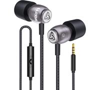 Ludos CLAMOR Wired Earbuds in-Ear Headphones, 5 Year Warranty, Earphones with Microphone and Call Control, Noise Isolating Memory Foam Eartips, Tangle-Free Cord for iPhone, iPad, Computer, Laptop