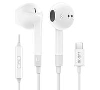 Ludos FEROX USB C Headphones, 5 Years Warranty, USB-C Earbuds for iPhone 16 15 Pro Max Plus Samsung Galaxy S24 S23 Ultra S22 S21 FE S20 Z Flip 3 Fold 4 A53 A54, USB Type C Earphones for iPad Pro