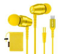 Ludos OMNITONE USB C Headphones, 5 Years Warranty, USB-C Earbuds for iPhone 16 15 Pro Max Plus Samsung Galaxy S24 S23 Ultra S22 S21 FE S20 Z Flip 3 Fold 4 A53 A54, USB Type C Earphones - Yellow
