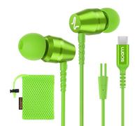 Ludos OMNITONE USB C Headphones, 5 Years Warranty, USB-C Earbuds for iPhone 16 15 Pro Max Plus Samsung Galaxy S24 S23 Ultra S22 S21 FE S20 Z Flip 3 Fold 4 A53 A54, USB Type C Earphones - Green