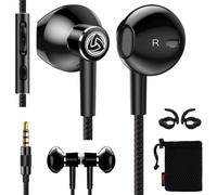Ludos SPECTA Wired Earbuds in-Ear Headphones, 5 Years Warranty, Earphones with Microphone for Calls, Strong Bass, Sound-Dynamic, Noise Isolating Ear Buds, for iPhone, iPad, Samsung, Laptop, Computer