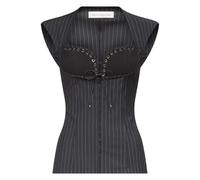 Ludovic de Saint Sernin Robin pinstripe top - Grey M