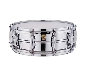 Ludwig LM400 Smooth Chrome Plated Aluminum 5 x 14 Inches Snare Drum with Imperial Lugs and Supra-Phonic Strainer