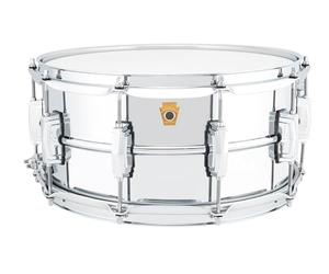 Ludwig LM402 Smooth Chrome Plated Aluminum 6.5 x 14 Inches Snare Drum with Imperial Lugs and Supra-Phonic Strainer