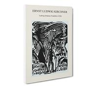 Ludwig Schames Frankfurt By Ernst Ludwig Kirchner Canvas Print | Gallery Wrapped 30mm Frame Wall Art | 20x14 inches | Ready to Hang | Surrealist Picture | Living Room Bedroom Lounge Office