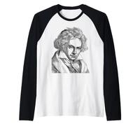 Ludwig Van Beethoven Composer Classical Music Pianist Art Raglan Baseball Tee