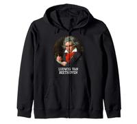 Ludwig van Beethoven Composer Portrait Zip Hoodie