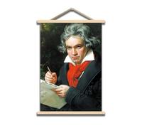 Ludwig Van Beethoven The Painting Portrait Poster When Creating Missa Solemnis Retro Classical Room Music Poster Suitable for Home Office Classroom Wall Decorate