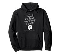 Ludwig Wittgenstein Portrait Quote Analytical Philosophy Pullover Hoodie
