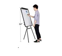 Luebel Height Adjustable Whiteboard with Stand, Dry Erase, Magnetic Surface, White, Basic Style, Alloy Steel, Aluminium Frame