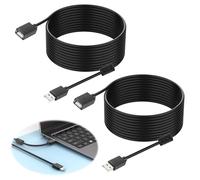 Lueden 2 Pack USB 2.0 Extension Cord 2M Type A Male to A Female Extender Cable High Speed Data Transfer USB Extension Cable for Card Reader Printer Keyboard Camera Hard Drive Scanner, Black