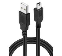 Lueden 2m Mini USB Cable Type A Male to Mini Male Data Transfer Cable Fast Charging Cables for Blue Yeti Dash Cam PS3 Controller Hero 2/3/4 DAC MP3/4 Player Camera Scanner Sat Nav, Black