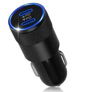 Lueden Car Charger Adapter PD30W Dual Port Cigarette Lighter USB C Charger 60W QC 3.0 Fast Car Phone Charger 12V USB Socket for iPhone 17/16/15/14/13 Pro Max Samsung Galaxy S25 Google Ultra iPads