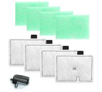 Lueden CF1 Filter 4 Month Service Kit Compatible with Interpet Internal Cartridge Filter Fish Tank Filter Cartridges Replacement Set for Aquarium Maintenance, 4 X Filter Cartridges 4 X Algaway Pads