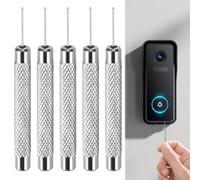 Lueden Doorbell Removal Pin 5 Pack Release Key Security Removal Tool Replacement Doorbell Mount Anti-slip Remove Tool Compatible with Arlo Video Blink Google Nest Eufy Ring Doorbell SIM Card