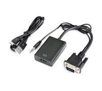 Lueden HDMI to VGA Adapter Portable 1080P VGA Male to HDMI Female Converter Built-in IC Chip with Audio Jack Cable for TV Stick HDTV Projector Monitor Laptop Computer Desktop Xbox, 2.5mm Black