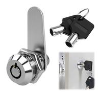 Lueden Thread Tubular Cam Lock 16mm Security Mailbox Lock Zinc Alloy Cabinet Drawer Cam Cylinder Locks Strengthen Thickened Barrel 90 Degree with 2 Keys Alike for Door Letterbox Toolbox Cupboard Post