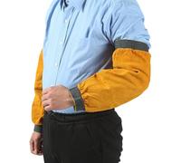 Lueear Arm Protection Sleeve Welding Arm Cover with Adjustable Hook and Loop Fit Cowhide Arms Guard Protective Sleeve for Welding Metallurgy Machine Work Safety Cover for Men Women