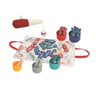 Lueear Baby Fishing Toy - Cloth Fishing Toy with Stacking Cups | Development Activities for Recognition Practice Parent-child Interaction Learning Activities Preschool Kindergarten