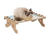 Lueear Cat Perch For Windowsill - Wooden Cat Resting Lounger,Adjustable Cat Windowsill Nest, Cat Hammock Seat With Cushioned Bed Cover For Sleeping, Playing, Climbing