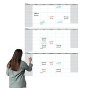 Lueear Dry Erase Board Calendar, 3-Month Whiteboard with Markers, Reusable School Supplies Planner Schedule for Refrigerator Door Home Study Room Classroom Glass
