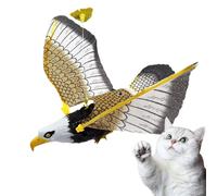 Lueear Electric Flying Bird Cat Toy,Flying Interactive Bird Cat Toy with Light Sound - Simulation Hangable Pet Supplies for Indoor Stimulating Play Eliminating Boredom Hunting Jumping