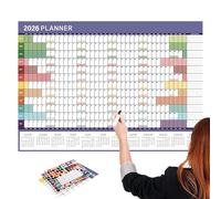 Lueear Full Year Wall Calendar - 2026 Monthly Wall Planner | Funny Reusable Management Organizer Planner for Teacher Offices School Classroom Work Dorm Class Kids Desk Kitchen