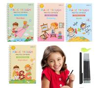 Lueear Magic Practices Copybook For Kids, Magic Ink Copybooks For Kids Reusable Handwriting Workbooks Kids Handwriting Practice Books To Help Children Improve Their Handwriting