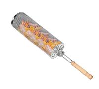 Lueear Stainless Steel Grilled Cage | Rolling Cage Net Grilling Baskets | BBQ Grill Roaster BBQ Accessories for Shrimp Vegetables Veggie