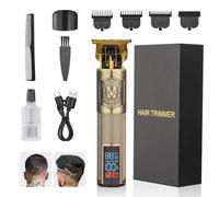 Luefu Hair Clippers for Men Professional Zero Gapped Hair Trimmer for Barber T Blade Liners Edgers Groomming Hair Clippers Cordless Rechargeable Shaver Hair Cutting Kit Beard Trimmer Gifts for Men