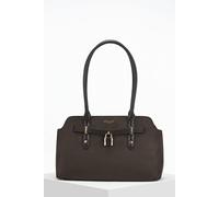 Luella Grey 'nora' Padlock Large Tote In Brown Brown
