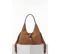 Luella Grey 'paloma' Suede Fringe Shoulder Bag In Tan Tan One Size