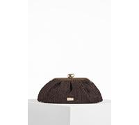 Luella Grey 'trixie' Molten Clasp Framed Clutch In Chocolate Chocolate