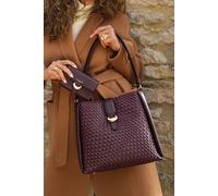 Luella Grey Women's 'Flora' Weave Hobo in Dark Red Luella Grey Dark Red One Size