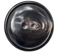 LÜNA, Genuine Horn Buttons, Black, 28 mm, Pack of 6
