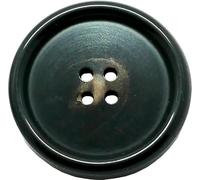 LÜNA Knöpfe Genuine Horn Black 20 mm Pack of 8