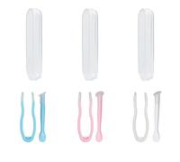LuenHego Contact Lens Applicator 3 Pack with Remover Tools, Tweezers, Suction Stick Handler and Storage Cases - Pink, Blue, White