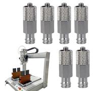 Luer Connector, Pack of 6 Luer Lock Adapter, Stainless Steel, Precision Thread, Sealing Metal Extensions for Laboratory, Car, Agriculture, DIY Workshop