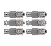 Luer Connector, Pack of 6 Luer Lock Adapters, Stainless Steel, Precision Thread, Sealing Metal Extensions for Laboratory, Car, Agriculture, DIY Workshop
