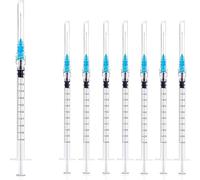 Luer lock 1ml Syringe with 23G 1inch/25mm Lab Supplies for Scientific Research, Industrial Dispensing or Liquid Measuring, 50Pack