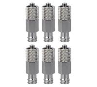 Luer Lock Extension Adapter, 6 Pieces Stainless Steel Luer Lock Connectors - Precision Thread Sealing Metal Extensions for Laboratory Car Agriculture DIY Workshop