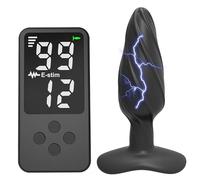 LUETRIXE E-Stim Butt Plug with Remote Control, 99 Levels Adjustable Intensity Electric Stimulation Prostate Stimulator Adult Sex Toys