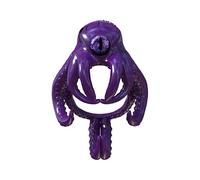 LUETRIXE Octopus Male Chastity Cage Sex Toy, Red Tentacle Cock Cage with Locking Ring, Fantasy Sissy Chastity Device, BDSM Fetish Bondage Toy for Men (Purple, 48mm)