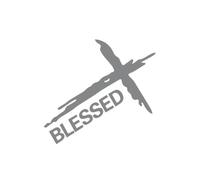 LUEVYM Jesus Blessed Graphics Decor Decal Auto(Glossy Gray,54x37.5cm)